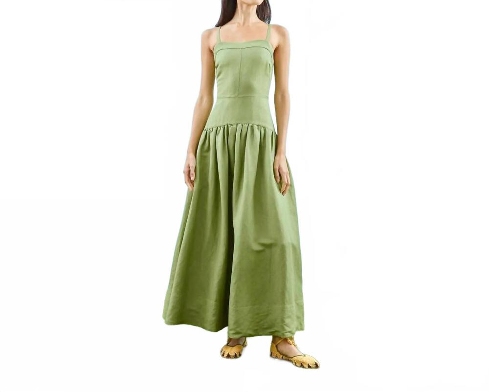 NEW HUNTER BELL newberry sleeveless dress in glass green